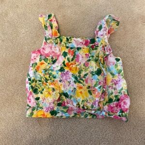 Janie and Jack floral tank with buttons on the back sz 4T